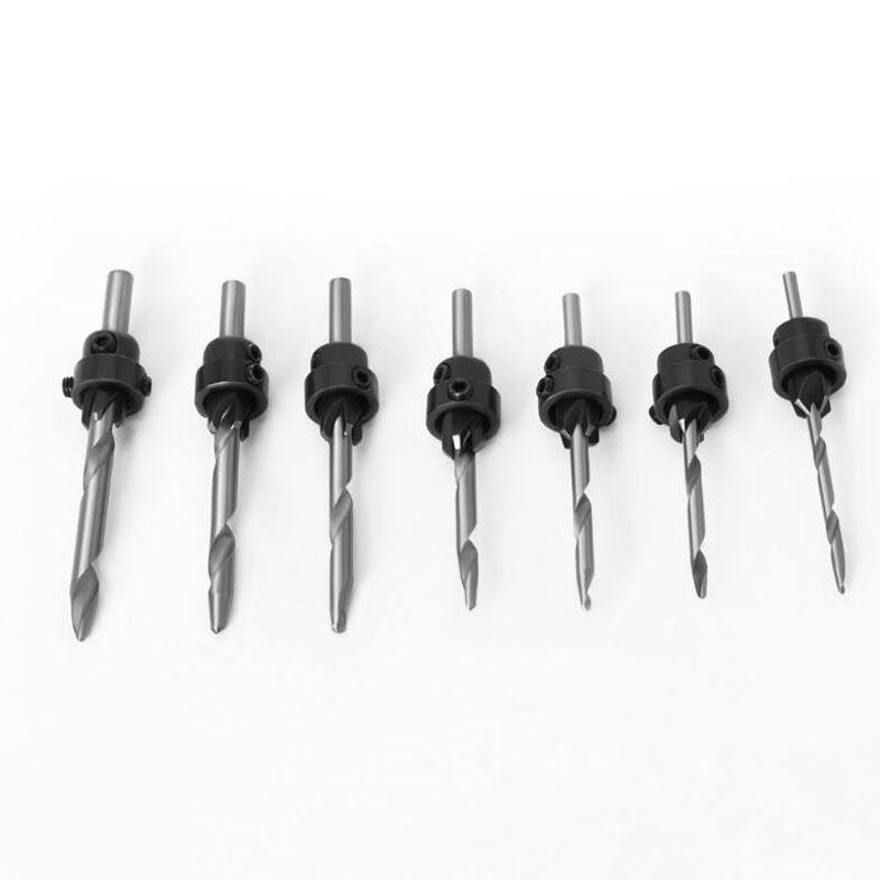 Набор сверл для деревообработки HSS, 7 шт., набор сверл для сверления по дереву с потайной головкой, размеры 3 мм-6 мм, сверло с конусным отверстием по дереву