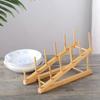 Kitchen Dish Drain Rack Wooden Book Cups Display Stand Tray Plate Drying Shelf Dishes Plate Drying Shelf For Kitchen Holder