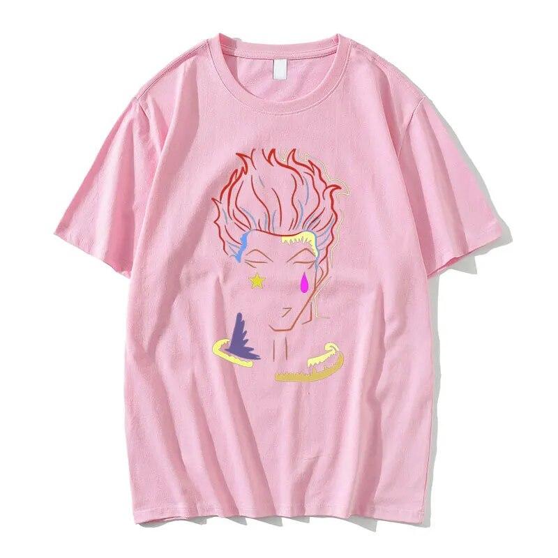 Аниме Hunter X Hunter Hisoka Футболка с принтом Уличная одежда Унисекс Мода Harajuku Футболка с коротким рукавом Унисекс Женщины Unisexga Повседневные футболки