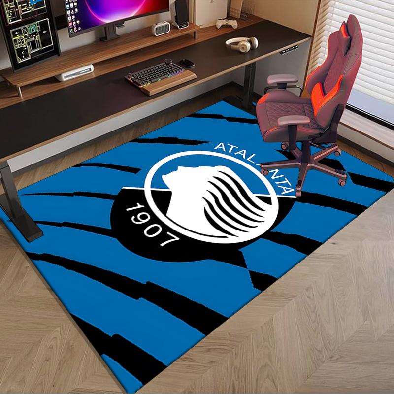 1PC Football Atalanta Rug Game Carpet, Floor Mat for Bedroom Living Room Entryway Rug, Home Decor Idea Gift for Christmas birthday