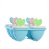 6 Cell Ice Cream Mold PP Frozen Ice Cube Sticks Makers Popsicle Lolly Mould Heart Shape Lolly Tool