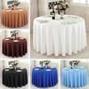 1pc Solid Color Polyester Round Decorative Tablecloth for Wedding, Hotel Table, Buffet Party and Camping Party Decoration Cloth, Room Decoration