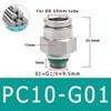 PC Pneumatic Quick Connector 304 Stainless Steel G Thread M5 M6 1/8" 1/4" 3/8" 1/2" BSP External Thread Pipe Water Gas Connector