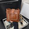 2024 Women's Vintage Korean Wide Strap Bucket Messenger Bag