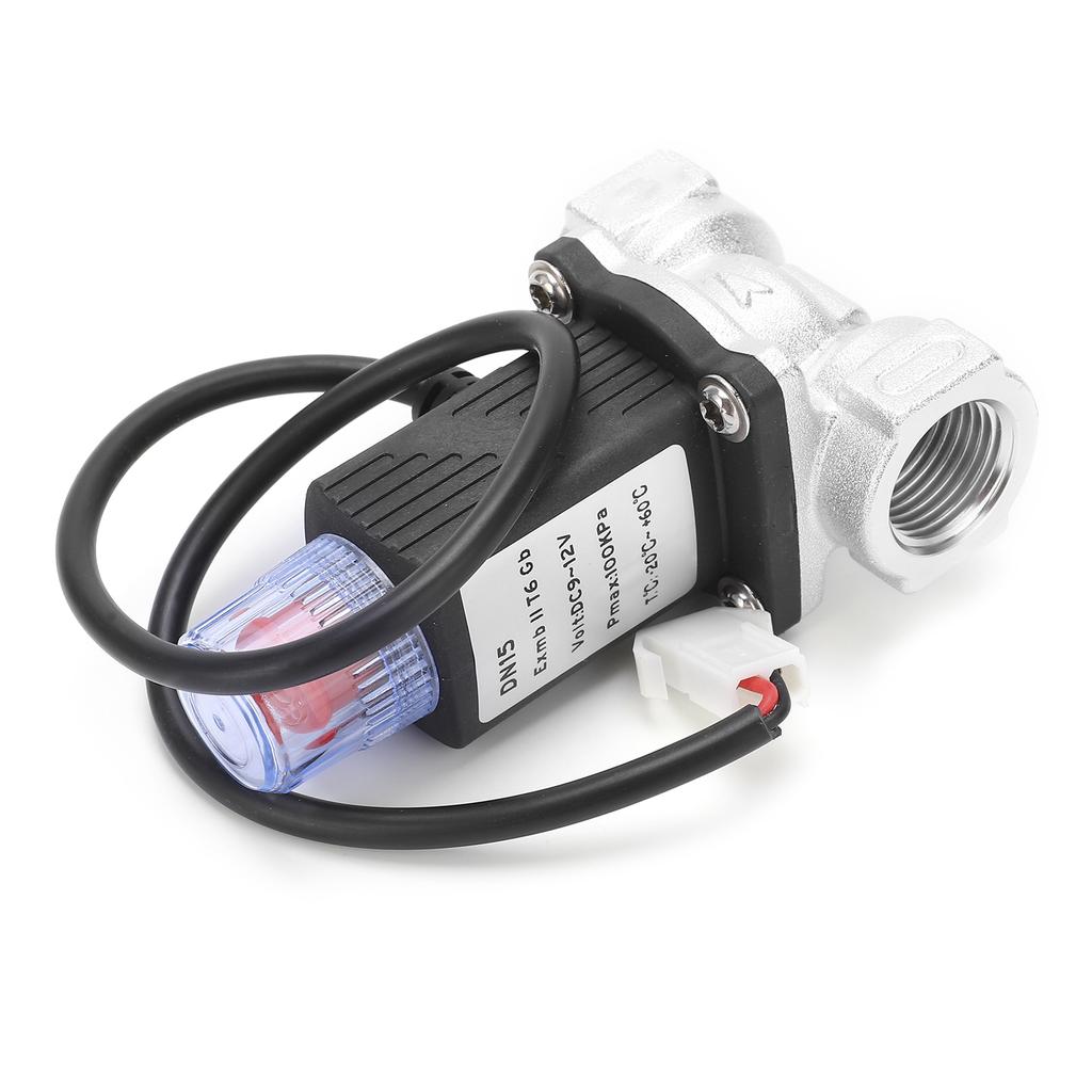 12V Electric Solenoid Valve Pipeline Gas Switch Cast Aluminium for Household Factory