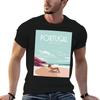 Portugal Beach Travel Poster Tshirt Casual Daily Graphic Tee