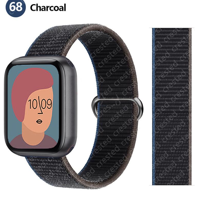 2 шт. Ремешки Для Apple Watch Band 44 мм 40 мм 45 мм 46 мм 42 мм 49 мм 41 мм Нейлоновый петлевой браслет iwatch Серия 10 9 8 7 6 5 3 se ultra 2