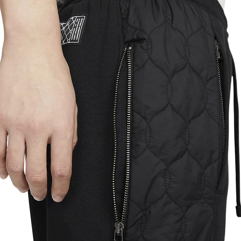 Nike Брюки спортивные трикотажные мужские повседневные зауженные из флиса однотонные быстросохнущие стандартного выпуска черные FN2671010