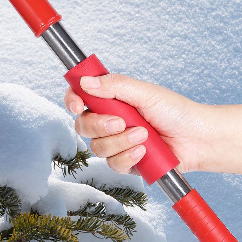 Портативный скребок для льда и снежная лопата «два в одном» с длинной ручкой для зимней уборки снега