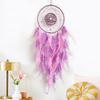 Elegant Dreamcatchers Craft with Feathered and Flower Beads Hanging Ornament for Bedroom and Living Room Wall Decors