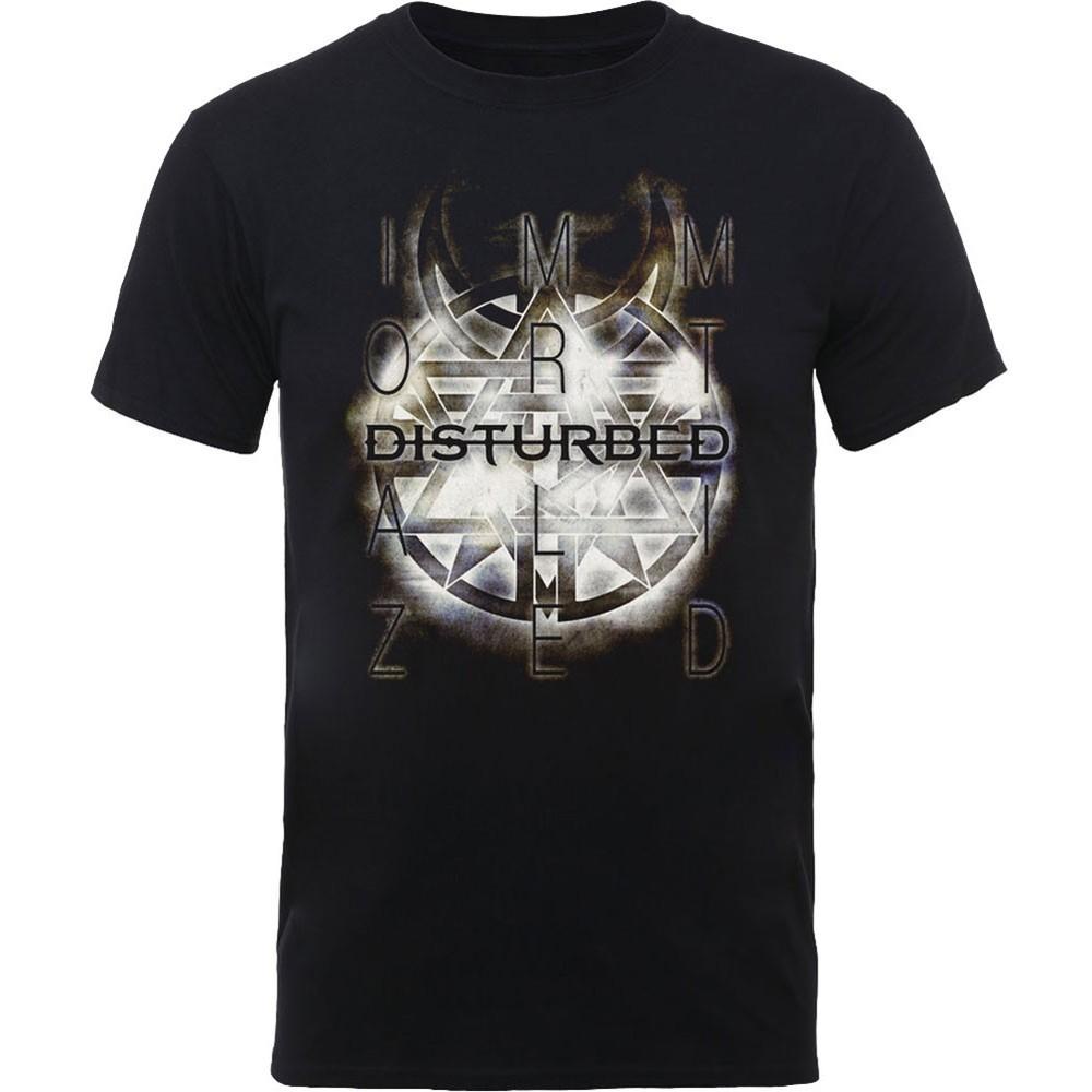 Disturbed Symbol Slim Fit T-shirt Large Black Unisex T-Shirt