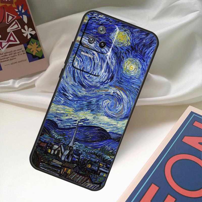 Van Gogh Starry Night Funda For POCO M6 Pro X3 X4 X5 X6 M5s F3 F5 Xiaomi 13T Pro 12T 11T 12 13 Lite 14 Ultra Case