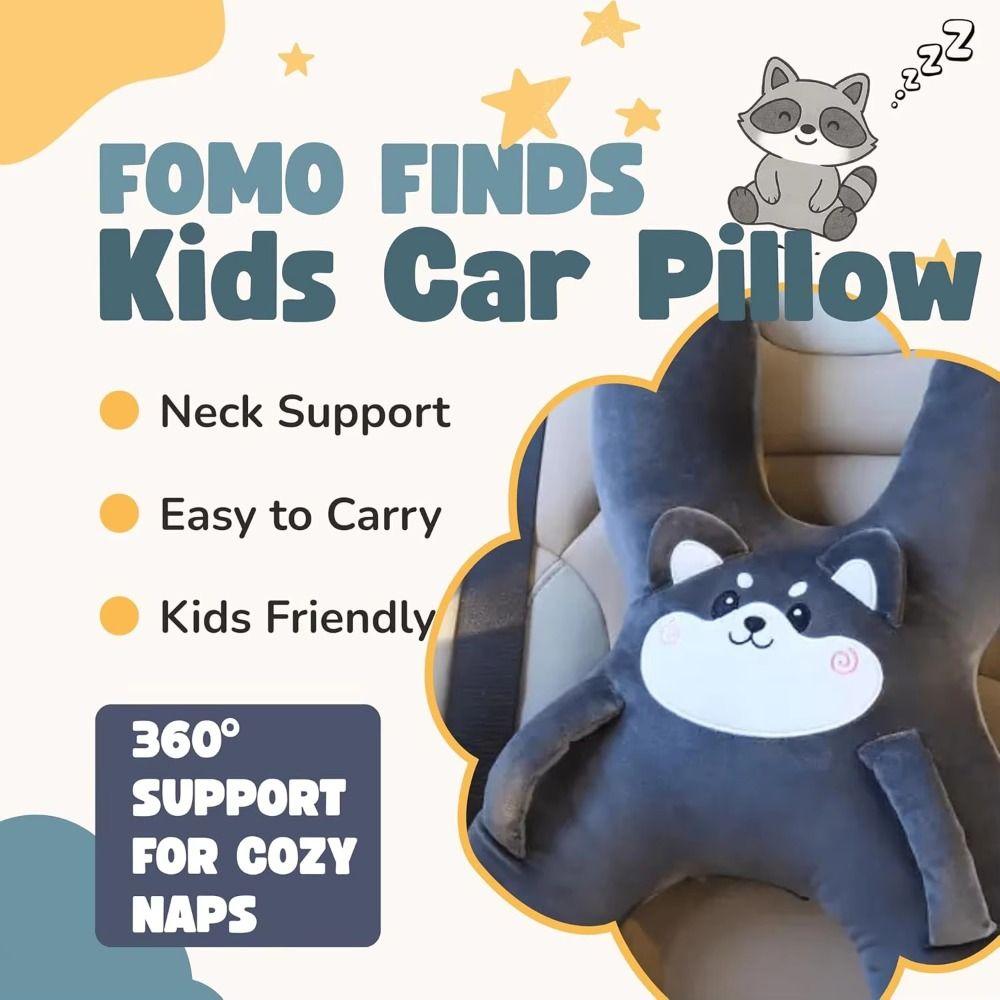 Soft Car Seat Neck Pillow Breathable Car Headrest Safety Design Lumbar Support Pillow Car Travel