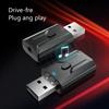 Приемник T02 Передатчик Hands-Free Bluetooth-совместимый V5.0 Многофункциональный черный USB 2-в-1