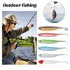4Pcs 9CM/4G Soft Fishing Lure with Paddle Tail Glitter Realistic Bionic Colorful Silicone Artificial Bait Freshwater Saltwater Fishing Accessories