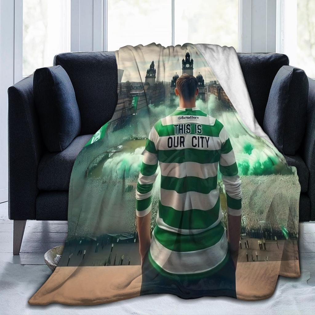Персонализированный плед City Of Green Shadows Celtic, Ультрамягкий плед, Идеально подходит для уютной гостиной, офиса, домашнего использования, S