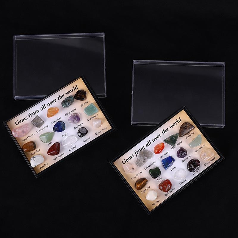 Образцы природных кристаллических руд - 15 разновидностей минерального гравия для преподавания естественных наук и геологии