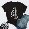 2025 New Women T Shirt Music Note Printed Tshirt Female Summer Casual Short Sleeve O-neck T-shirt Tops Tops for Women