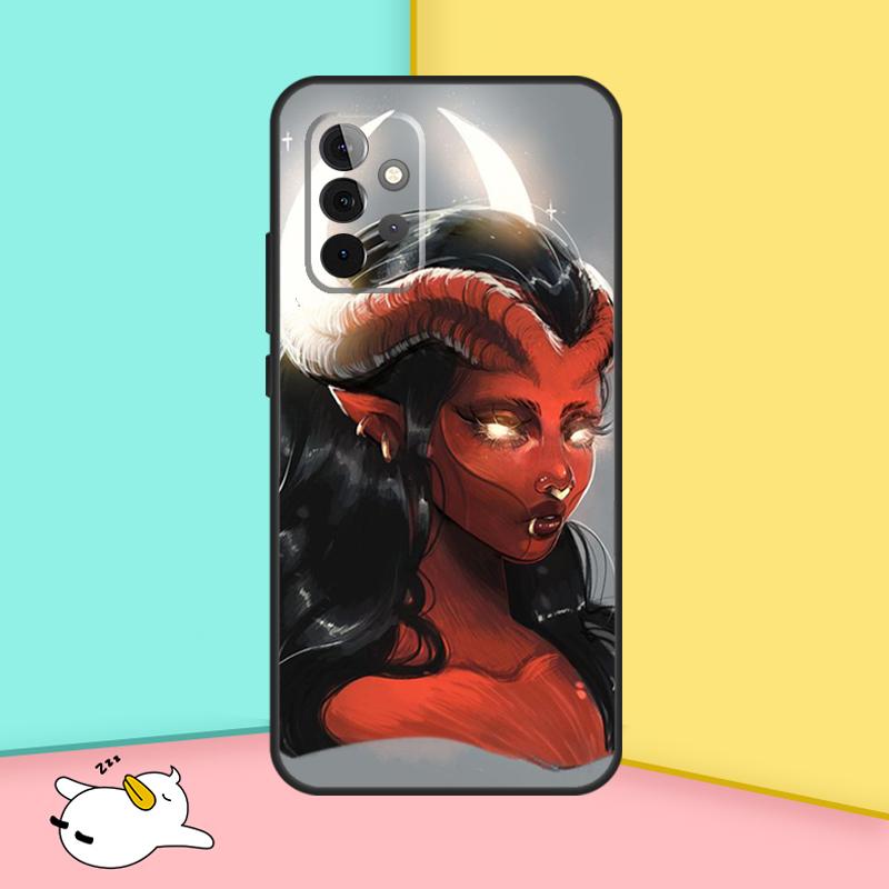 Чехол 'Женщина-дьявол' для Samsung Galaxy A34 A54 A14 A36 A56 A06 A13 A53 A32 A12 A22 A52 A35 A17 A16 A55 A15