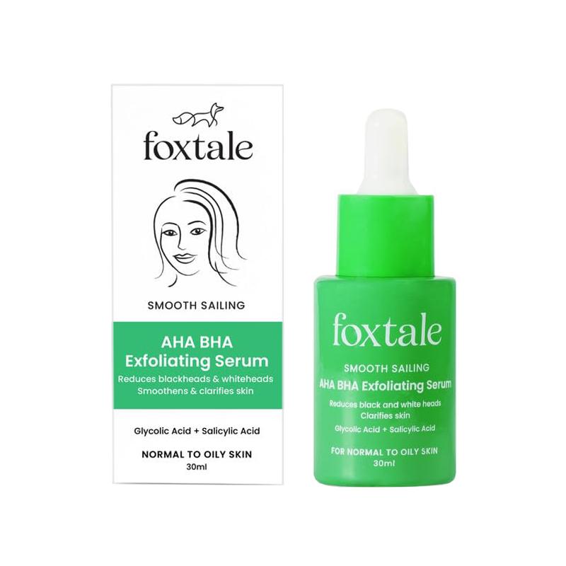 Exfoliating Serum with Acids (30 Ml), AHA BHA Exfoliating Serum, Foxtale