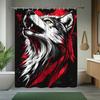 1 шт. Уникальная креативная шторка для душа с рисунком волка, яркая и забавная, в диком стиле, украшение для ванной комнаты, полиэстеровая ткань, содержит 12 крючков