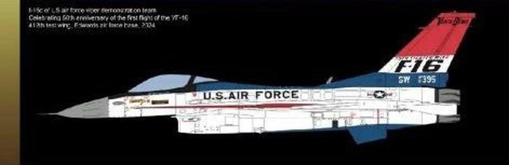 Kinetic Viper Demo Team 2024 Пластиковая модель KNE48107 1/48 F-16C