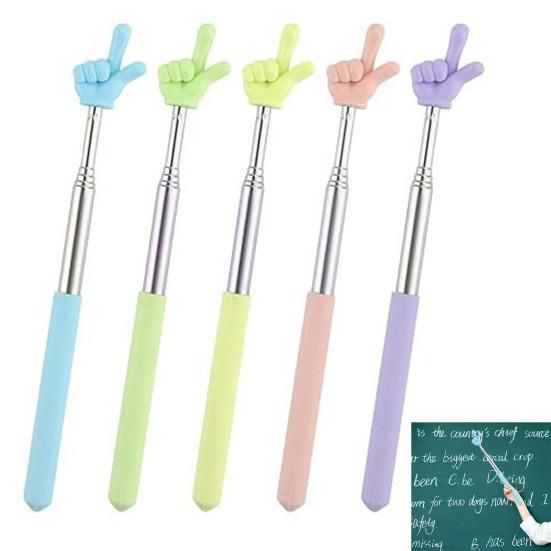 5 Pcs Telescopic Teachers Pointer Extendable Finger Pointer Stick Retractable Classroom Pointer for School Classroom Reading Presentation
