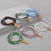 4mm Beads Women's Bracelet Set Multi Cut Glass Beads Stretch Bracelet Tag Clip Bracelet
