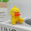 3D-печать статуи сердитой желтой утки, сердитая белая глазастая забавная утка, юмористическое украшение для дома (в помещении/на улице) и украшение для автомобиля