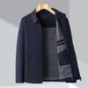 Spring New Mulberry Silk Jacket Men's Business Casual Lapel Middle-aged Administrative Cadre Leadership Jacket