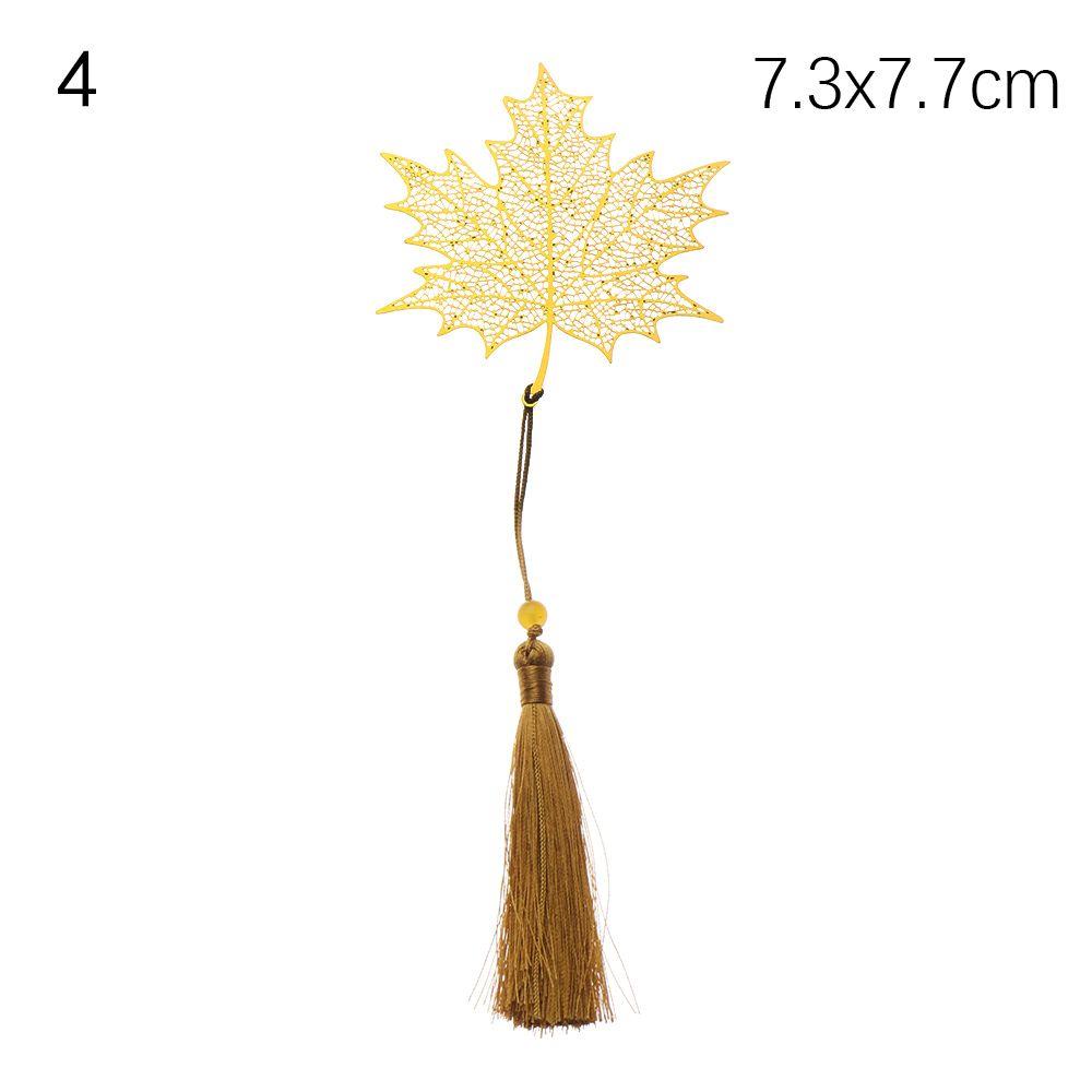 Милый держатель для книги абрикосового цвета с кисточкой в китайском стиле, металлическая закладка в виде листа