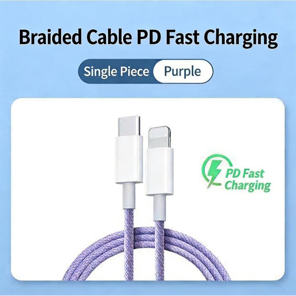 Быстрая зарядка устройств Apple с помощью этого кабеля PD мощностью 20 Вт, совместимого с iPhone 14, 13, 11 Pro, 12, 8 Plus и XR.