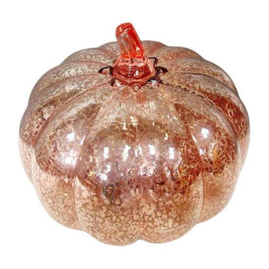 LED Glass Pumpkin Lantern with Smart Timer 10 Warm LEDs Battery-Powered Automated Pumpkin Light Halloween Decoration