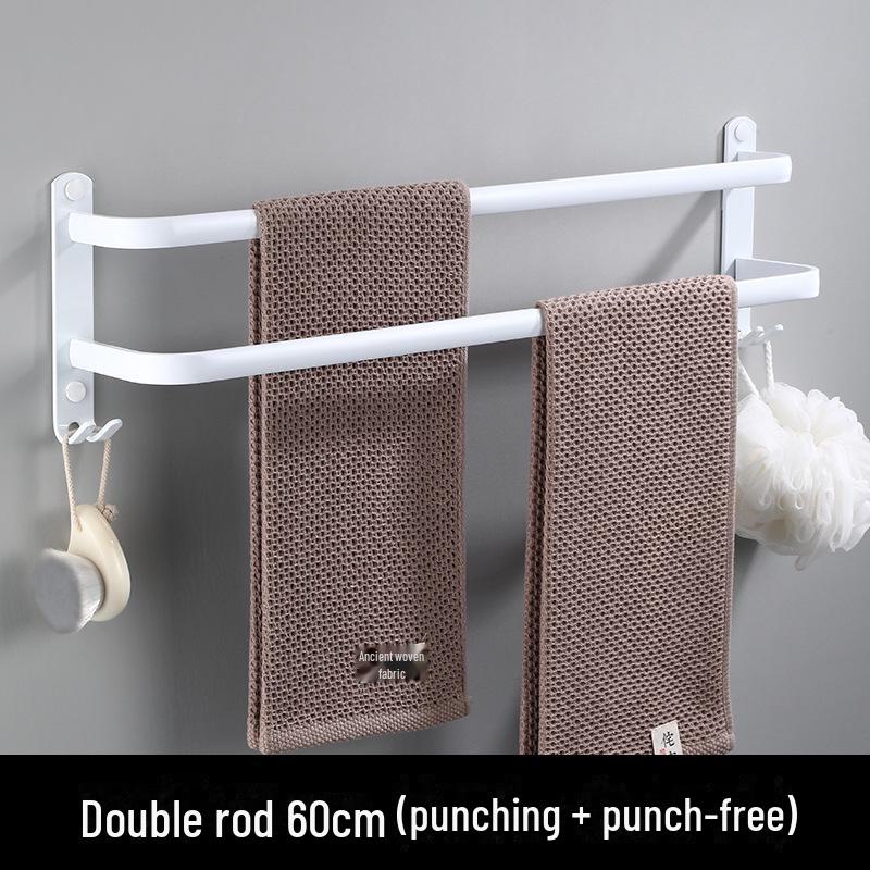 Алюминиевая 3-слойная вешалка и штанга для полотенец для ванной комнаты без сверления