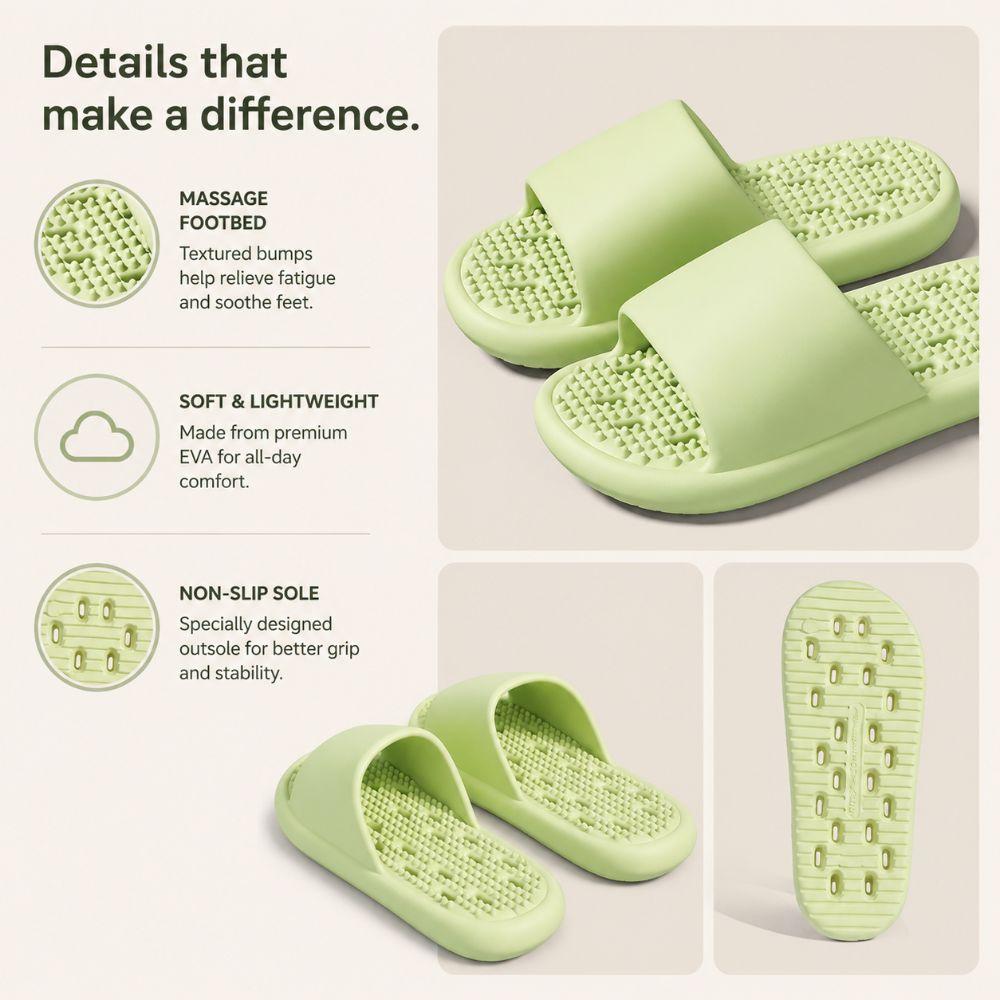 Acupressure Bathroom Massage Slippers Anti-Slip Home Sandals Fashion Women Slippers Indoor Outdoor