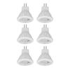 6Pcs MR11 LED Light Bulb 4W GU4 Dual Pin Bulb Dimmable 360lm Lamp for Walkway Garden Landscape