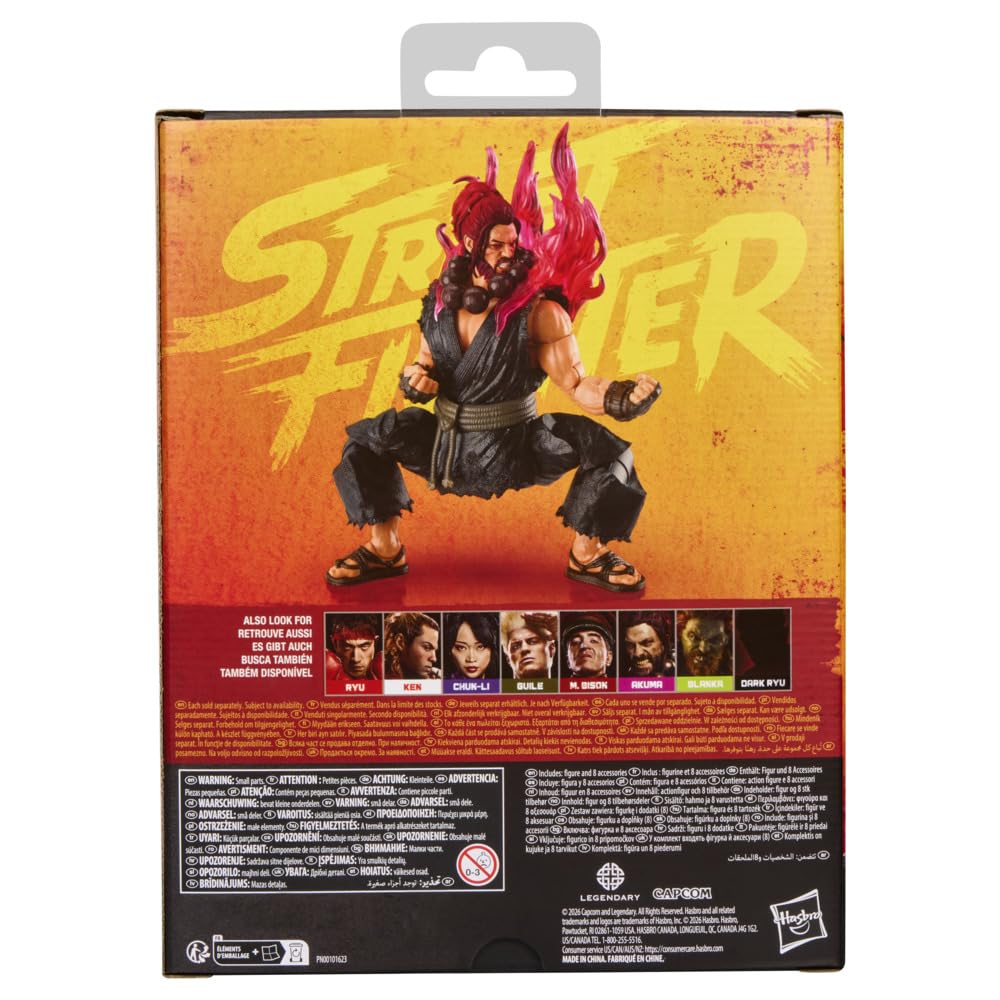 Фигурка Akuma из Street Fighter от Hasbro, Делюкс, Масштаб 15 см, Коллекционная игрушка для детей и взрослых, Возраст 8+, G4443, Оригинальный продукт