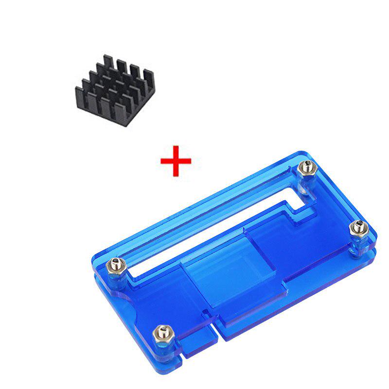 Aokin For Raspberry Pi Zero W Case Acrylic Case+Aluminum Heat Sink for RPI Zero Box Enclosure Cases