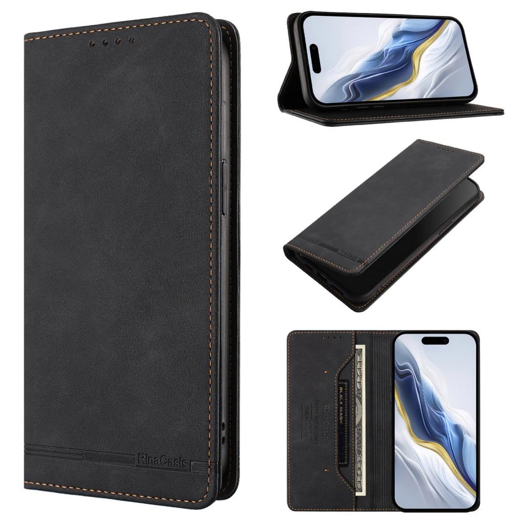 Magnetic Leather Case For iPhone 17 16 15 14 13 12 11 17 Pro Max Air 16 15 Plus 16e SE2 SE3 Flip Wallet Card Slots Cover Funda