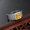 Simple, Fashionable, Personalized Gemstone Inlaid Fashion Rings for Men and Women