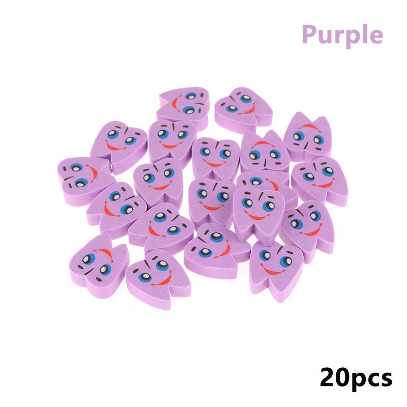 20 шт./упаковка резиновые ластики в форме моляра для зубов стоматологическая клиника школьный подарок студент резина