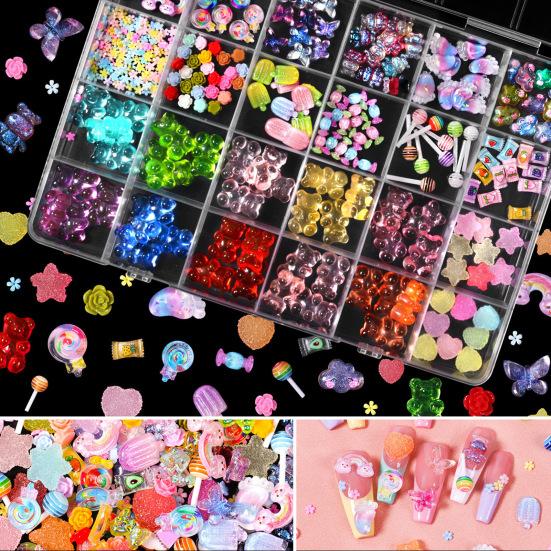 1 Set 3D Nail Art Charm Assorted Mini Acrylic Nail Design Jewelry Resin Charm DIY Crafts Nail Decoration Accessories