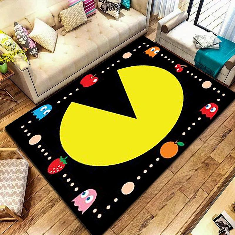 Pac-Man Carpet Rug for Living Room Bedroom Home Sofa Decoration,Kids play Non-slip Floor Mat