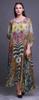 Phagun Floral & Animal Skin Womens Long Beach Kaftan Beachwear Bikini Coverup Maxi