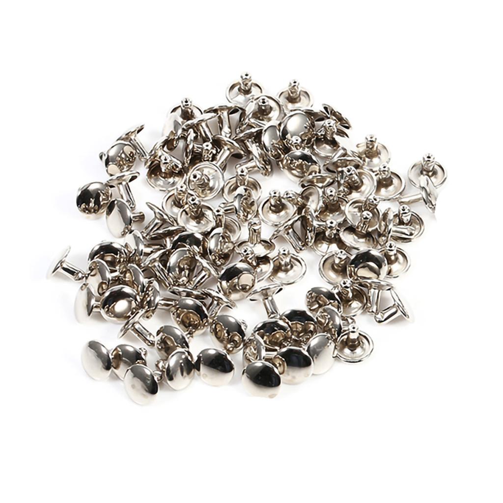 3 Colors 100Sets 8 X 10mm Double Cap Rivet Metal Leather Craft Repairs Studs Spike Decoration