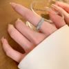 Plastic Acetic Acid Finger Ring Round Korean Style Accessories French Imitation  Rings  Travel