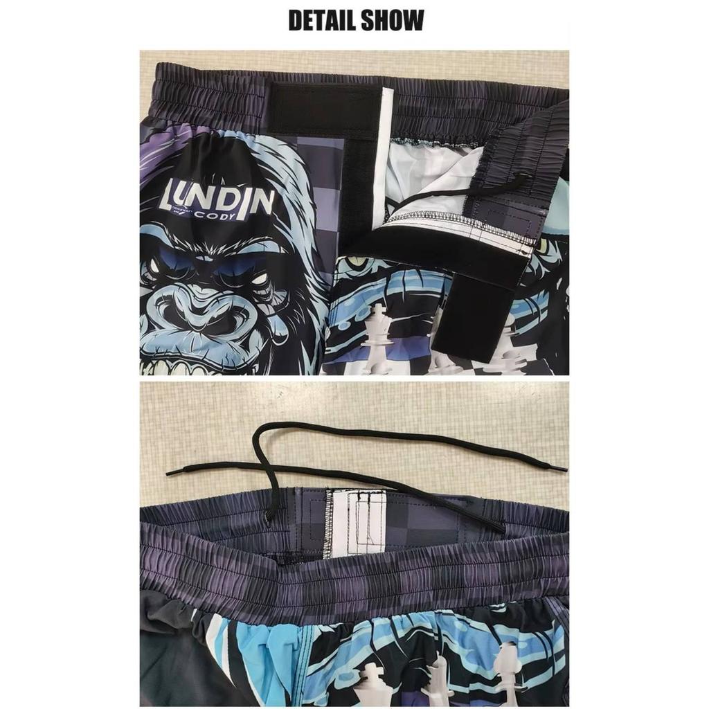 Snake Cobra Wolf Skull Panda Shark Monkey MMA Muay Thai Kick Boxing Shorts Martial Art UFC Boxer Unisex Men Women Pants Training Sport