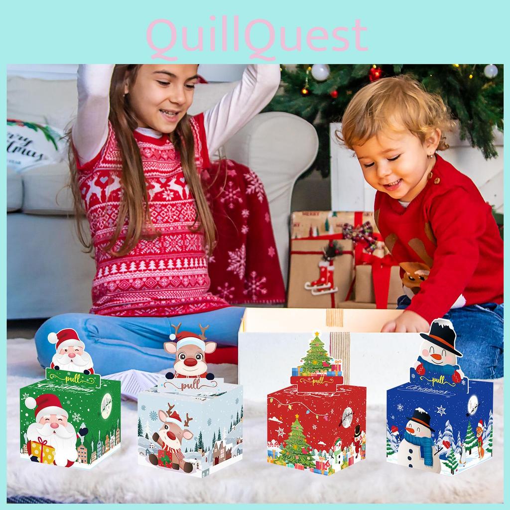 Christmas Themed Santa Claus Snowman Pattern Money Box For Holiday Party Decor And Gift Giving