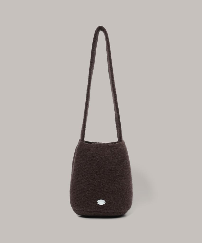 Мини-сумка Laminez Bucket Knit - Коричневая