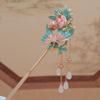 Элегантный цветок вилка для волос кисточка ханьфу головной убор антикварная старинная палочка для волос для женщин